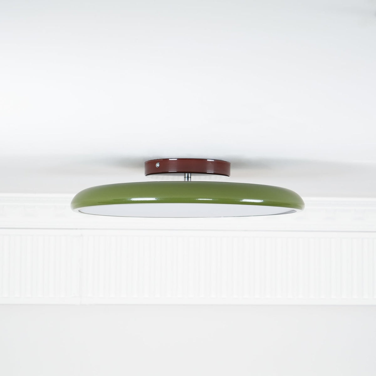 Retro Metal Semi-Flush Mount Ceiling Light With Three-Color Light — Greenwich Home & Living