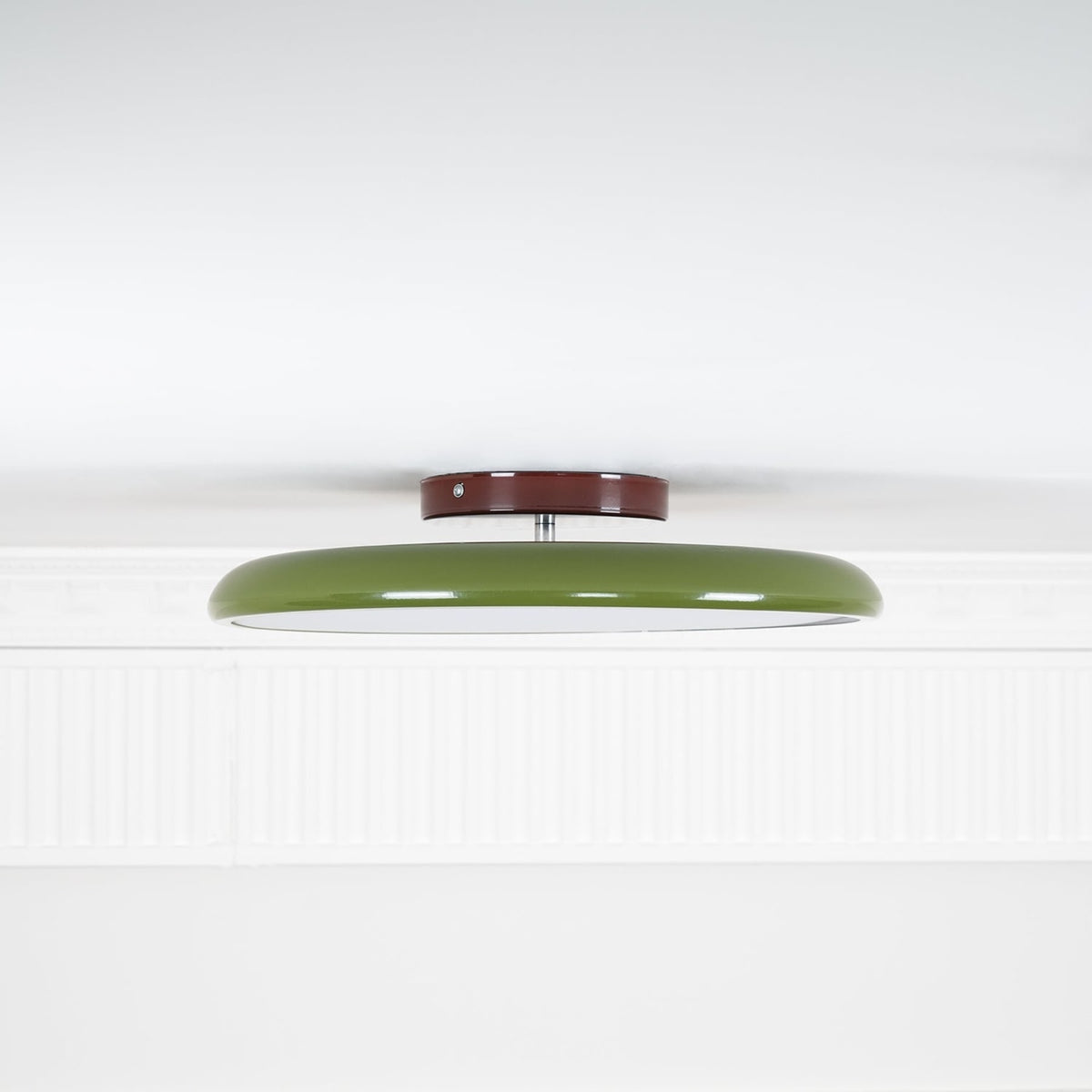 Retro Metal Semi-Flush Mount Ceiling Light With Three-Color Light — Greenwich Home & Living