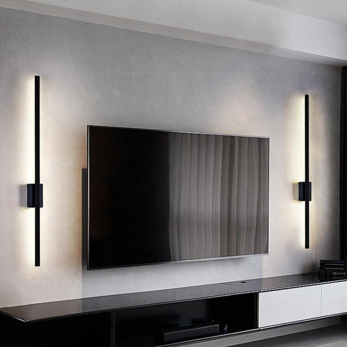 Minimalist Iron Linear Wall Light With Integrated LED for Living Room — Greenwich Home & Living
