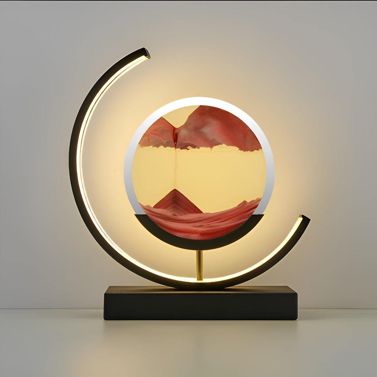 Contemporary Matte Metal Table Lamp With Tri-Color Light — Greenwich Home & Living