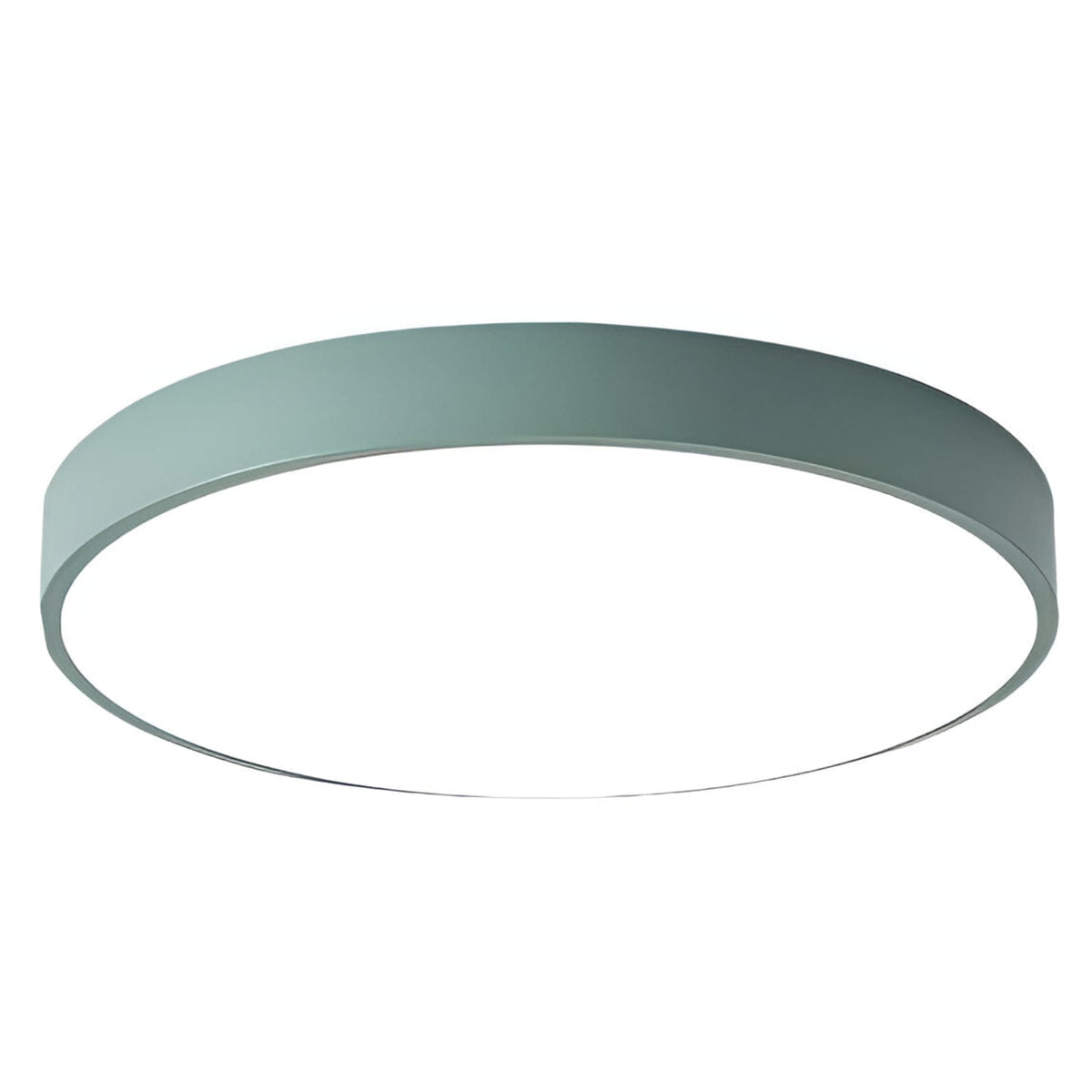 Minimalist Metal Flush Mount Ceiling Light With Tri-Color Dimming in Green — Greenwich Home & Living
