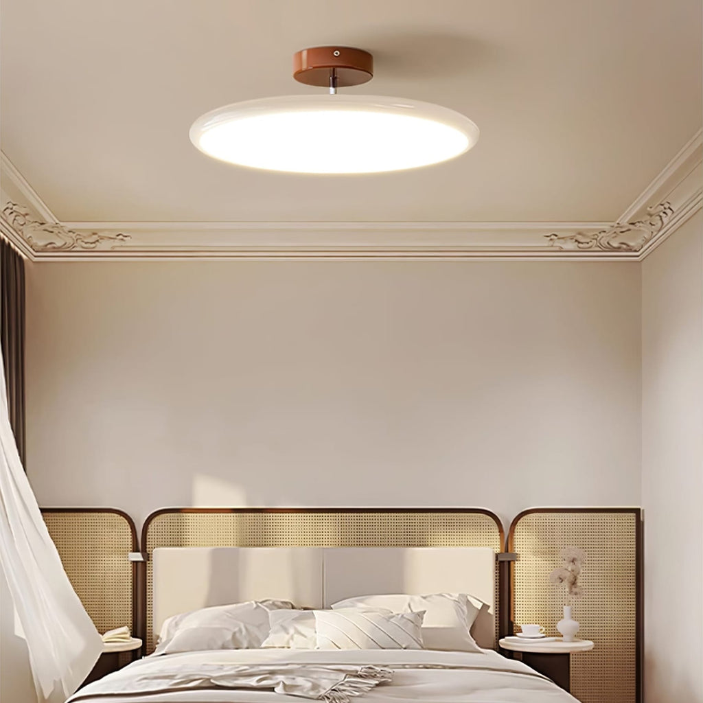 Retro Metal Semi-Flush Mount Ceiling Light With Three-Color Light — Greenwich Home & Living