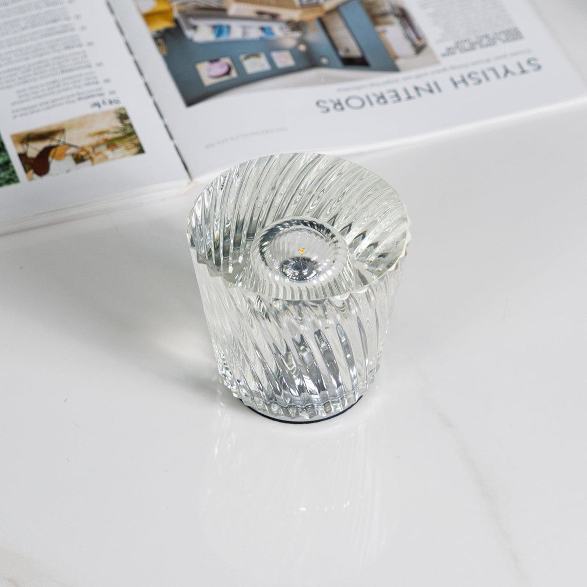 Modern Crystal Table Lamp With Warm Glow For Living Room and Bedroom — Greenwich Home & Living