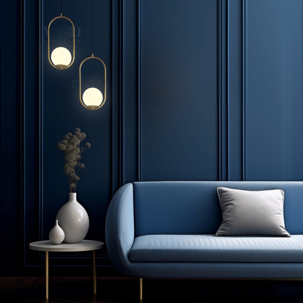 Modern Aluminum Pendant Light With Dual-Color LED for Dining Room in Style B - 20cm (8″) × 40cm (16″) × 15cm (6″) — Greenwich Home & Living