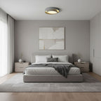 Minimalist Metal Flush Mount Ceiling Light With Bright Daylight LED — Greenwich Home & Living