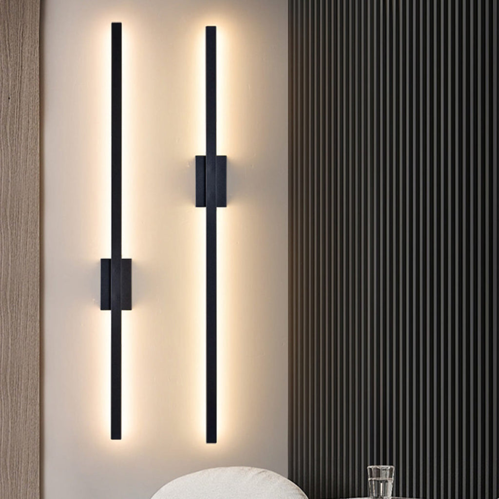 Minimalist Iron Linear Wall Light With Integrated LED for Living Room — Greenwich Home & Living