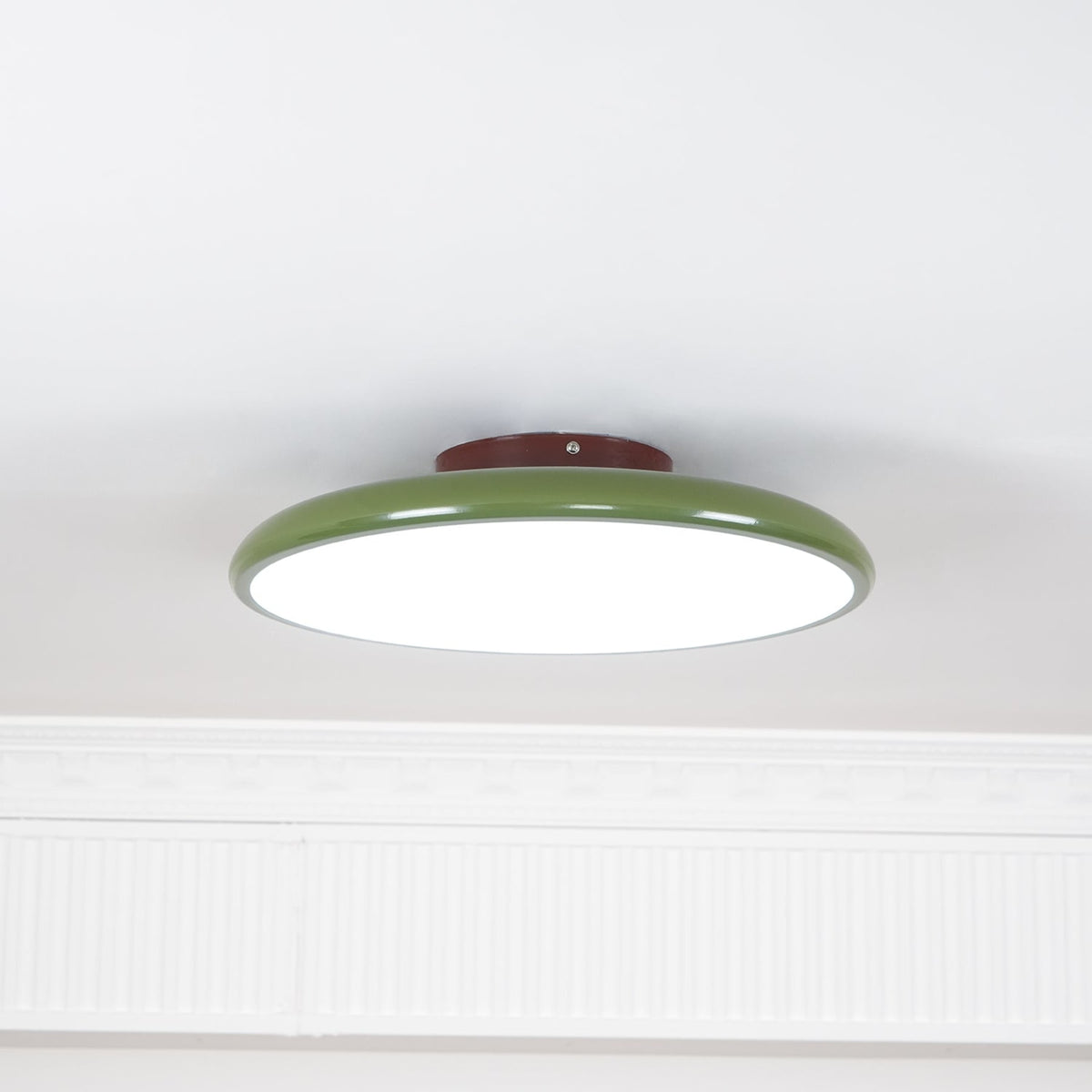 Retro Metal Semi-Flush Mount Ceiling Light With Three-Color Light — Greenwich Home & Living