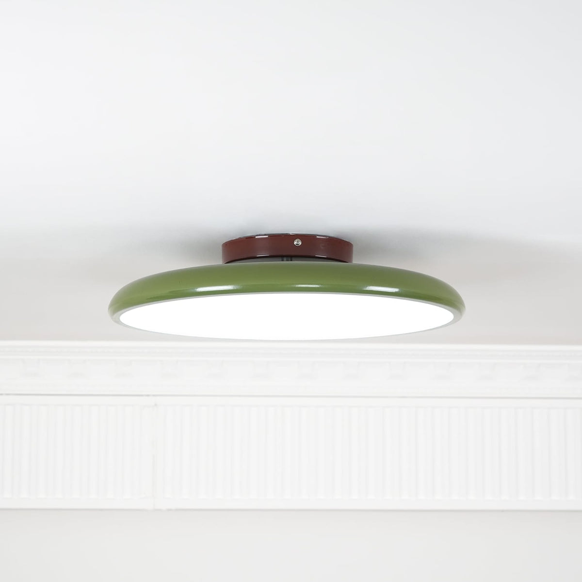 Retro Metal Semi-Flush Mount Ceiling Light With Three-Color Light — Greenwich Home & Living