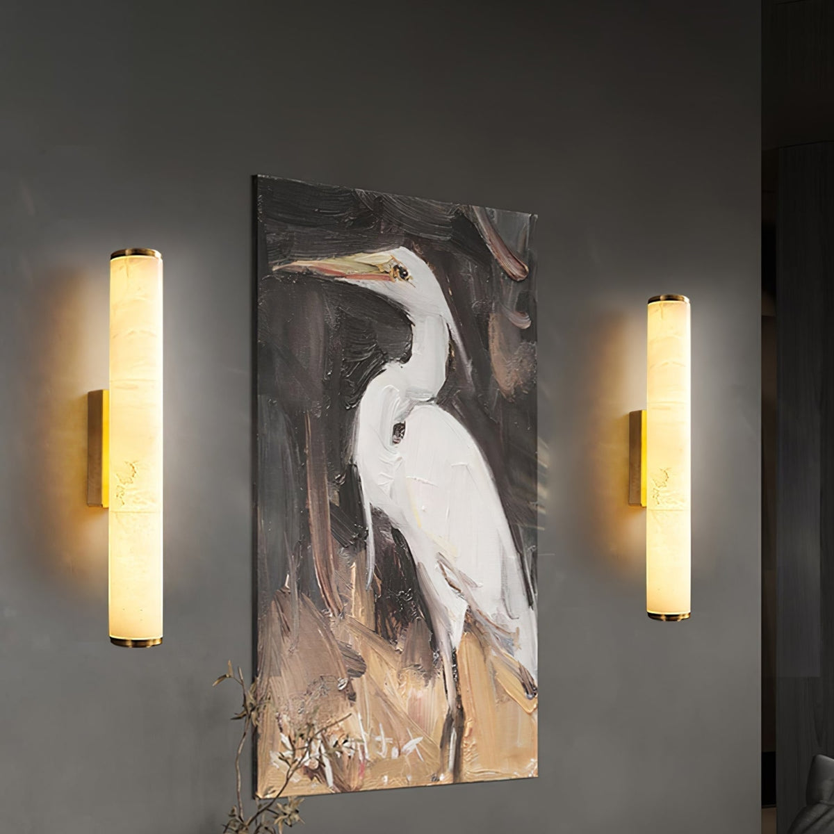Contemporary Copper and Marble Wall Light for Living Room and Bedroom — Greenwich Home & Living