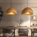 Rustic Resin Pendant Light With Tri-Color Light for Dining Room — Greenwich Home & Living