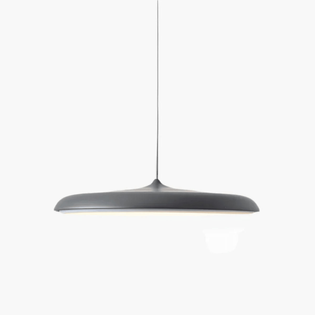 Minimalist Ironwork Pendant Light With Warm White Glow for Dining Room in Gray — Greenwich Home & Living