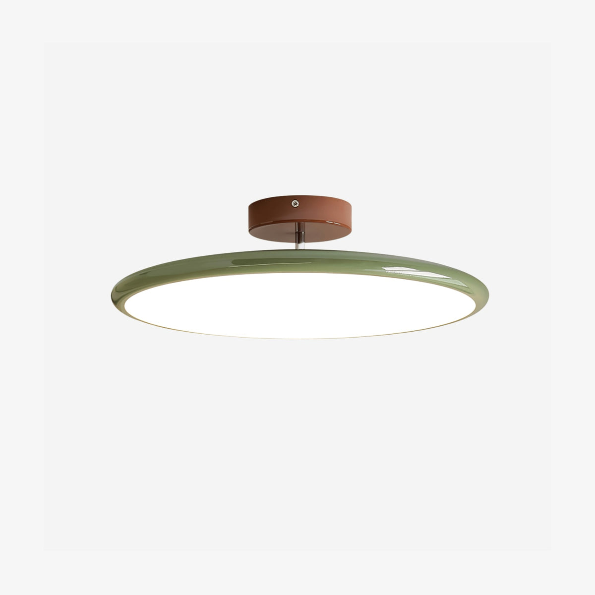 Retro Metal Semi-Flush Mount Ceiling Light With Three-Color Light — Greenwich Home & Living