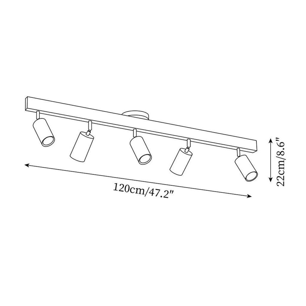 Modern Linear Walnut Wood Ceiling Light With Selectable Color Temperature — Greenwich Home & Living