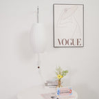 Modern Silk and Walnut Wood Wall Light for Bedroom and Living Room — Greenwich Home & Living