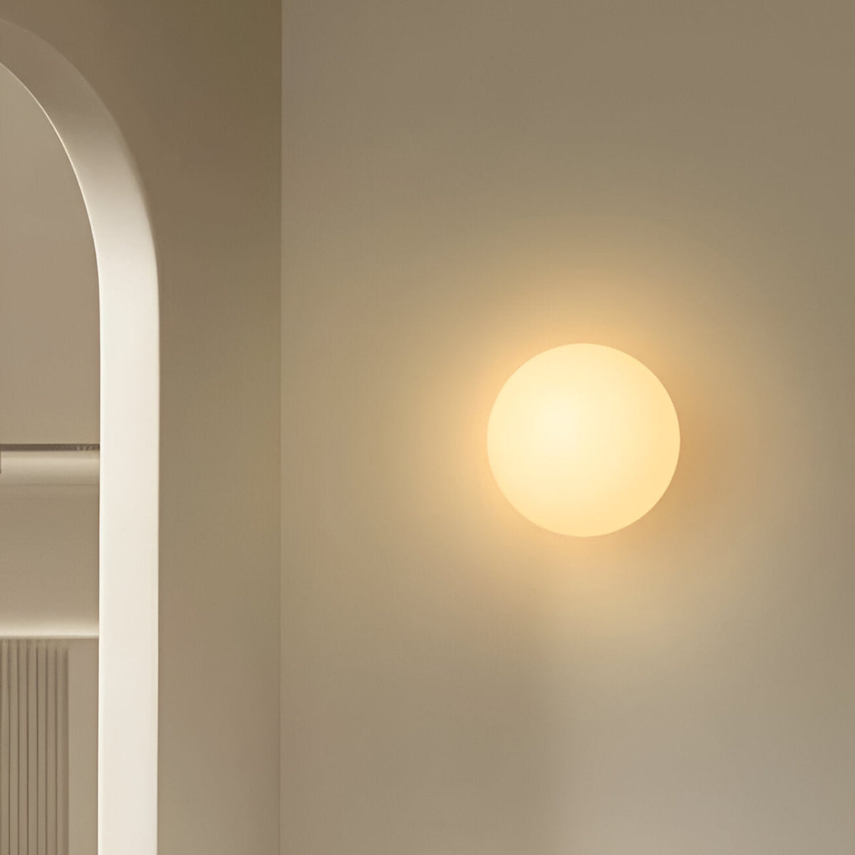 Minimalist Glass Wall Light With Warm White Glow — Greenwich Home & Living