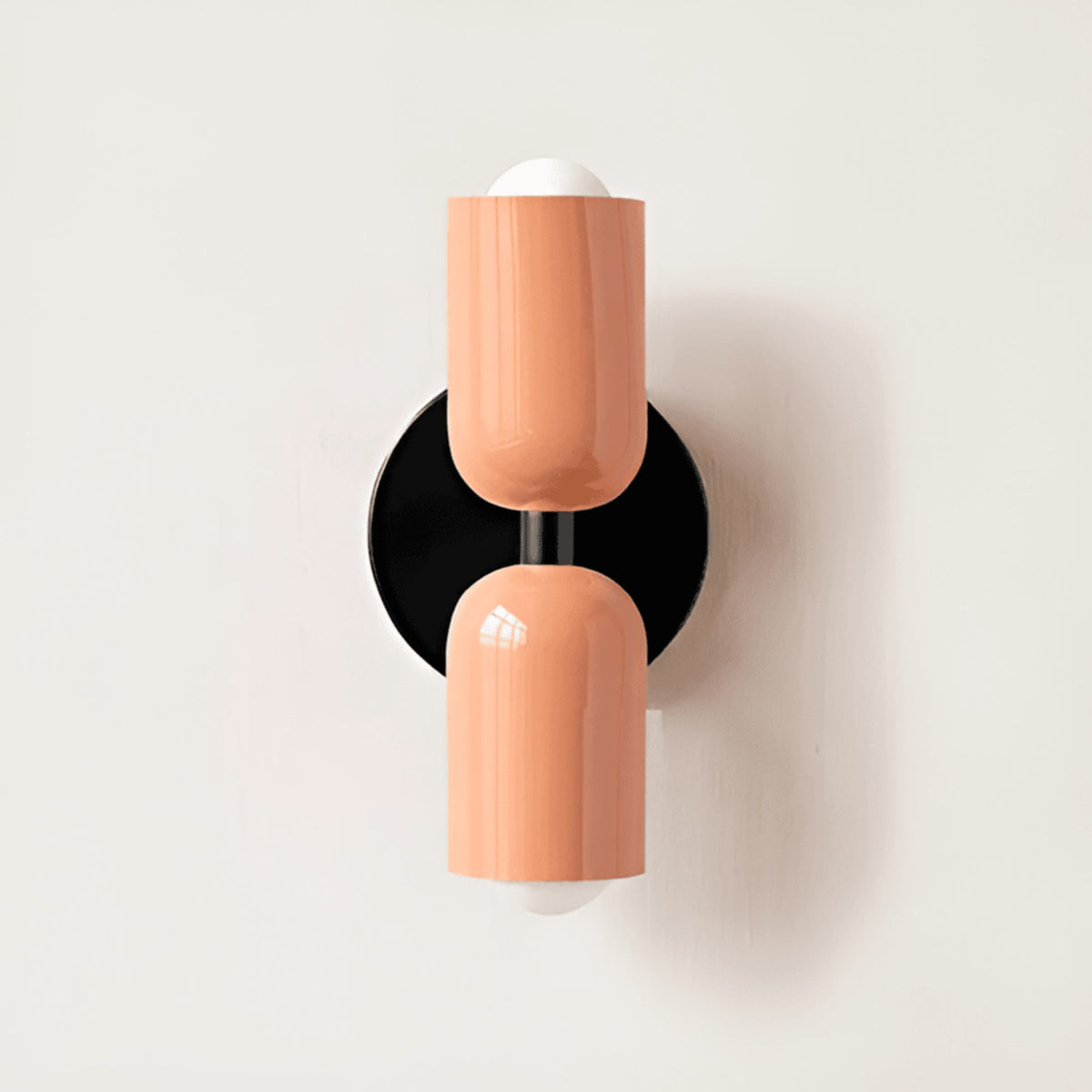 Modern Ceramic Wall Light for Living Room and Bedroom in Salmon/Salmon/Black — Greenwich Home & Living