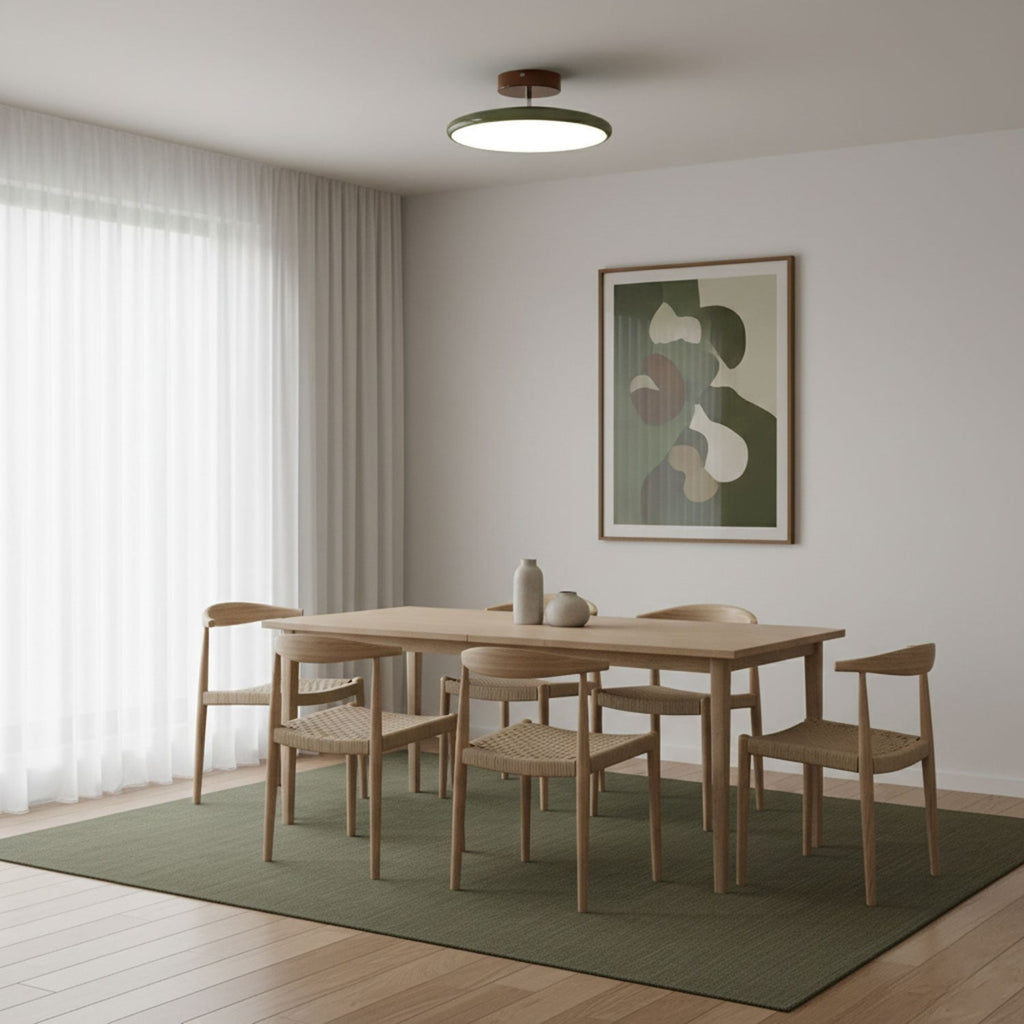 Retro Metal Semi-Flush Mount Ceiling Light With Three-Color Light — Greenwich Home & Living