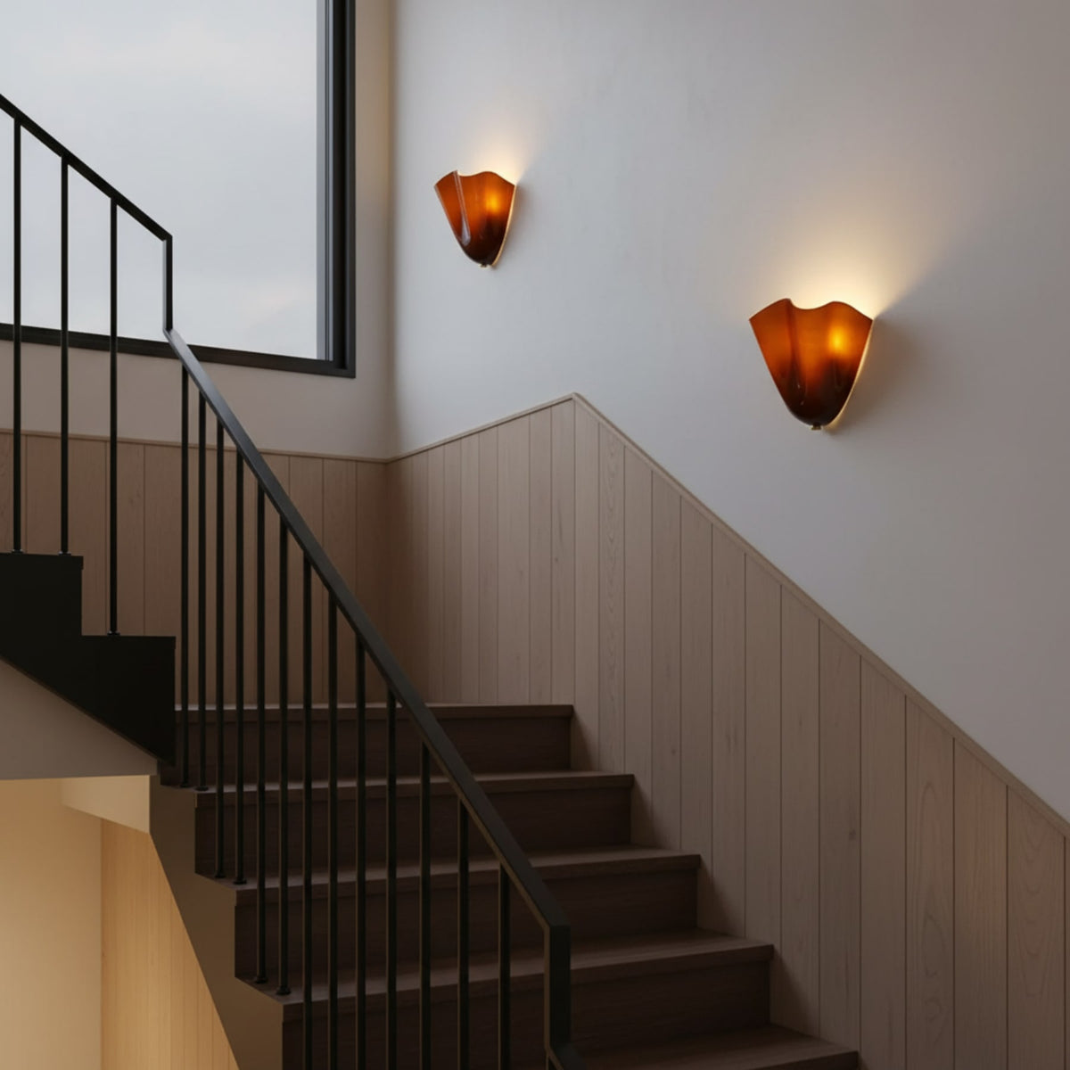 Retro Glass Wall Light With Warm Glow for Living Room and Hallway — Greenwich Home & Living
