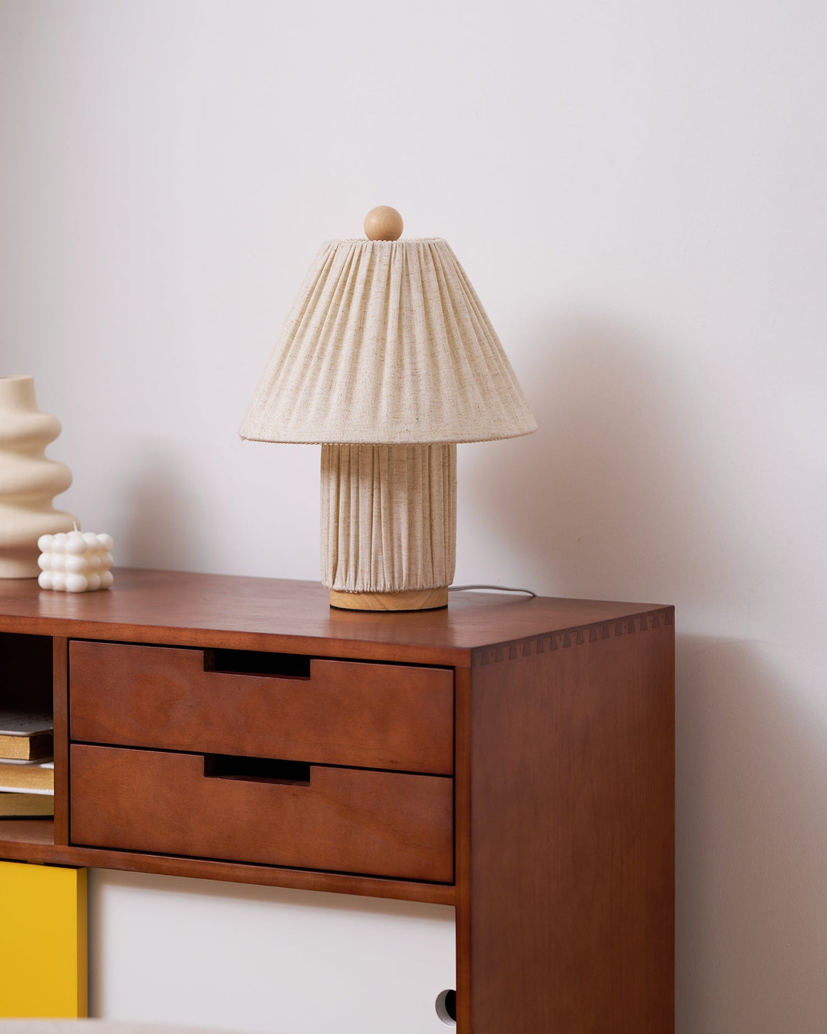 Modern Fabric Table Lamp With Warm White Glow — Greenwich Home & Living