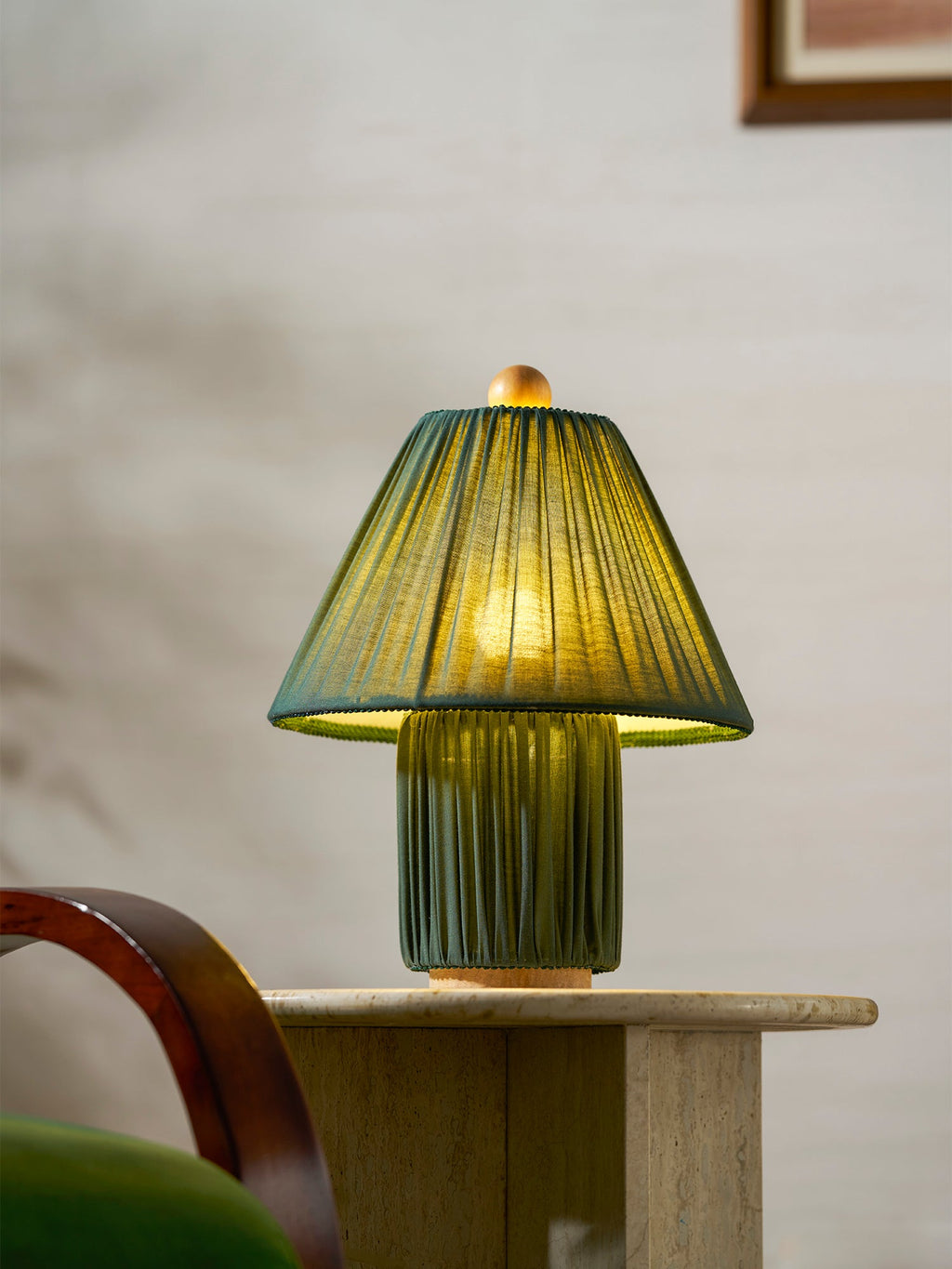 Modern Fabric Table Lamp With Warm White Glow — Greenwich Home & Living