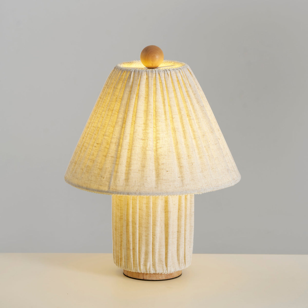 Modern Fabric Table Lamp With Warm White Glow — Greenwich Home & Living