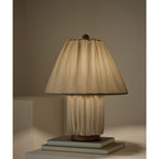 Modern Fabric Table Lamp With Warm White Glow — Greenwich Home & Living