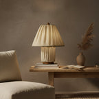 Modern Fabric Table Lamp With Warm White Glow — Greenwich Home & Living