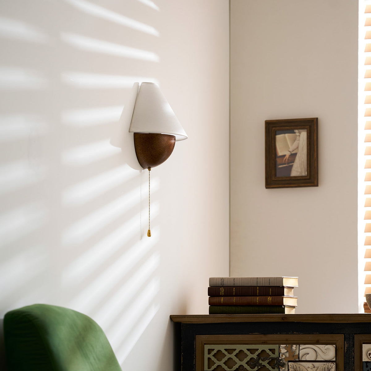 Transitional Travertine Wall Sconce With Warm Dimmable Glow — Greenwich Home & Living