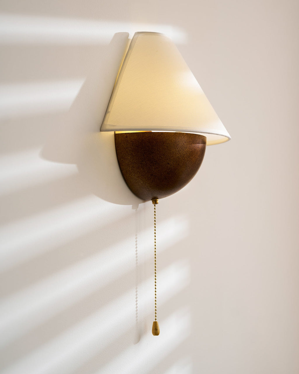 Transitional Travertine Wall Sconce With Warm Dimmable Glow — Greenwich Home & Living