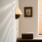 Transitional Travertine Wall Sconce With Warm Dimmable Glow — Greenwich Home & Living