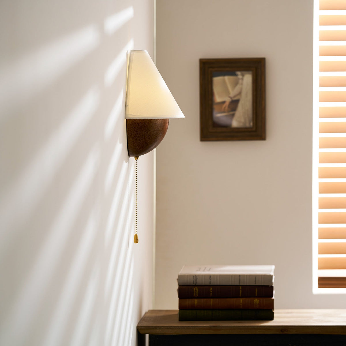 Transitional Travertine Wall Sconce With Warm Dimmable Glow — Greenwich Home & Living