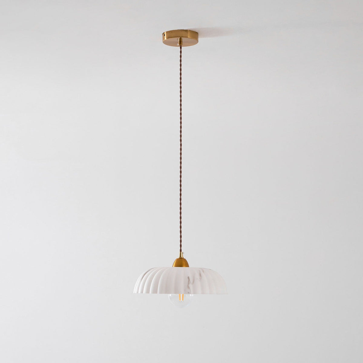 Modern Marble Pendant Light With Warm LED Glow — Greenwich Home & Living