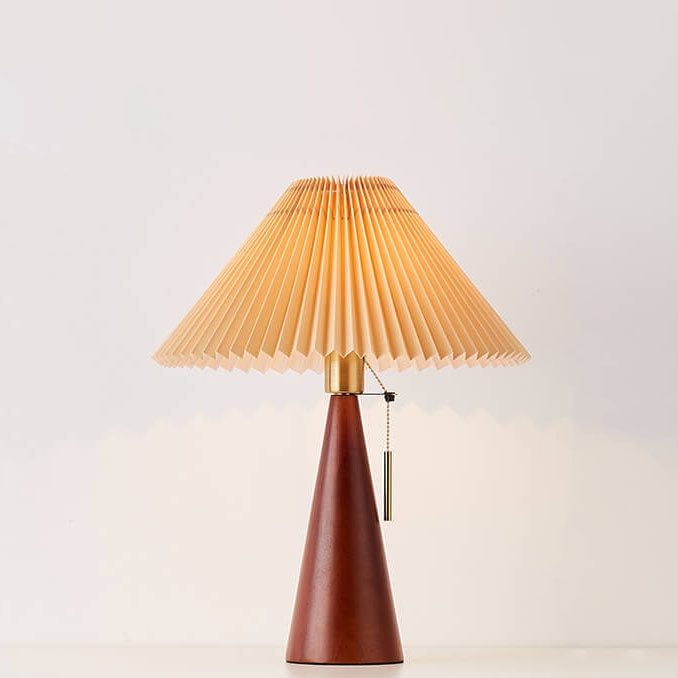 Retro Bamboo-Wood Table Lamp With Warm LED Glow for Living Room — Greenwich Home & Living