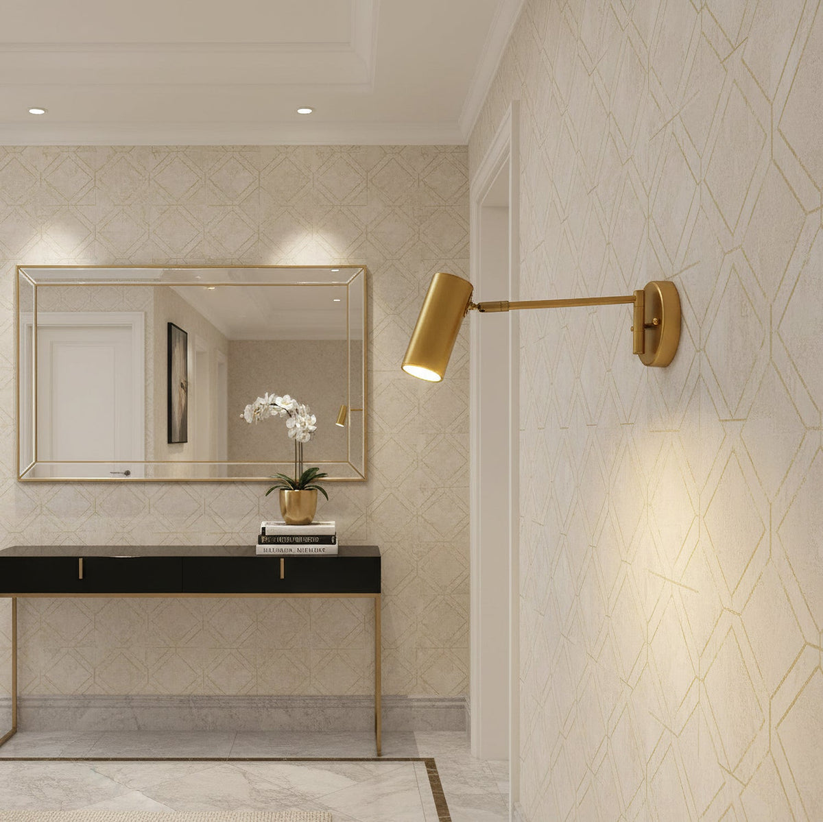Modern Brass Wall Sconce for Living Room and Bedroom — Greenwich Home & Living