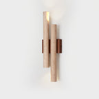 Modern Travertine Stone Wall Sconce With Warm LED Glow — Greenwich Home & Living