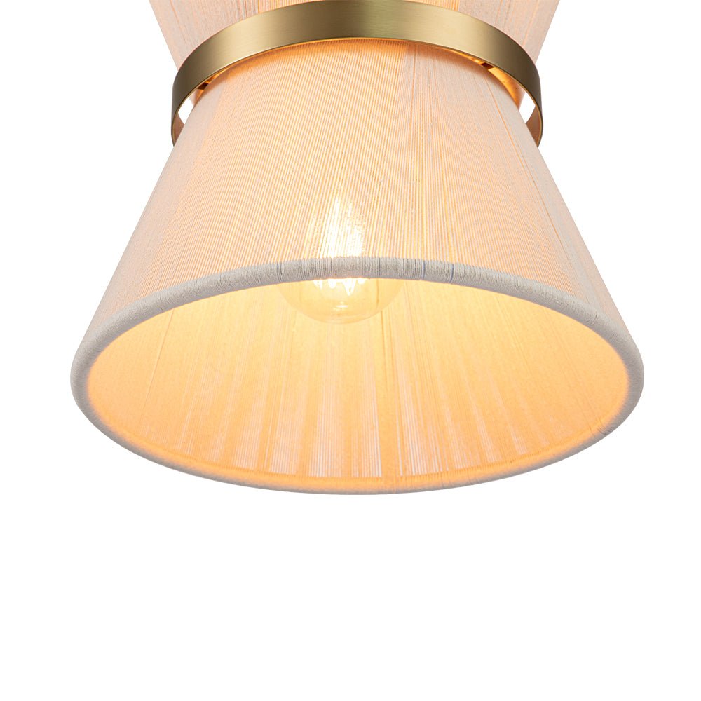 Modern Fabric Pendant Light With Tri-Color LED for Dining Room — Greenwich Home & Living